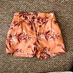 Joie Linen Floral Shorts Size 0